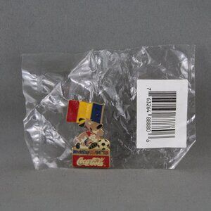 Romania Soccer Pin - 1994 World Cup Coke Promo Pin - New in Package